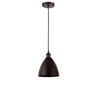 Plymouth Dome - 1 Light Cord Hung Mini Pendant In Modern Style-11 Inches Tall and 7.5 Inches Wide