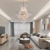 Modern Gold Crystal Chandelier, Led Lighting Pendant Lights Fixture, Flush Mount Ceiling Lamp Light for Dining Room Living Room Hotel Foyer - 2 of 4