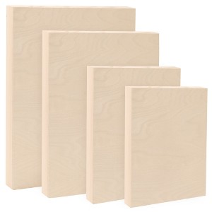 Da Vinci Pro Birch Wood Panel Bundle - Fine-Grained, Finely Sanded Wood Painting Panels for Artists, Students, Acrylics, Gouache, & More! - 7/8" - 1 of 4