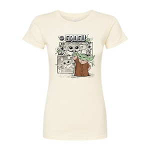 Women's - Star Wars - The Mandalorian Grogu Panels Fitted Graphic T-Shirt - 1 of 3