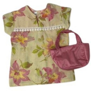 Doll Clothes Superstore Aline Dress With Purse Fits 15-16 Inch Cabbage Patch Kid And Baby Dolls - 1 of 4