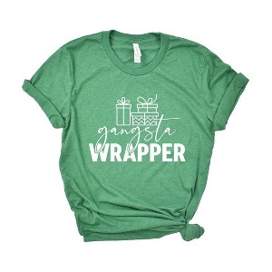 Simply Sage Market Women's Gangsta Wrapper Presents Short Sleeve Graphic Tee - 1 of 4