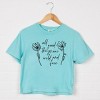 Simply Sage Market Wild and Free Flowers Boxy Crop Top - 3 of 4