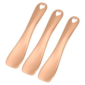 Unique Bargains Makeup Spatula Mini Spoon Eye Cream Massage Sticks Beauty Scoop Heart Shaped 2.36"x0.49" 3 Pcs - 1 of 4