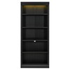 ACEPANO 83.4 in. H Freestanding Solid Wood 5-Tier Decorative Bookends with Adjustable Shelves for Living Room & Home Office-Black - 4 of 4
