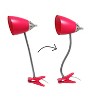 Creekwood Home Sleek Essentials 17.5" Adjustable Basic Clip on Reading Light with Flexible Gooseneck - 2 of 4