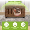 60" Cat Litter Box Enclosure, Large Hidden Cat Litter Box Cabinet with Scratch Post, Feeding Station and House, for Livingroom & Entryway - 3 of 4