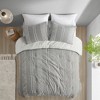 Lyngins Cotton Jacquard Full/Queen Comforter Mini Set, Reversible with Embroidered Stripes & Printed Reverse, Bedding Set with Comforter & Shams - 4 of 4