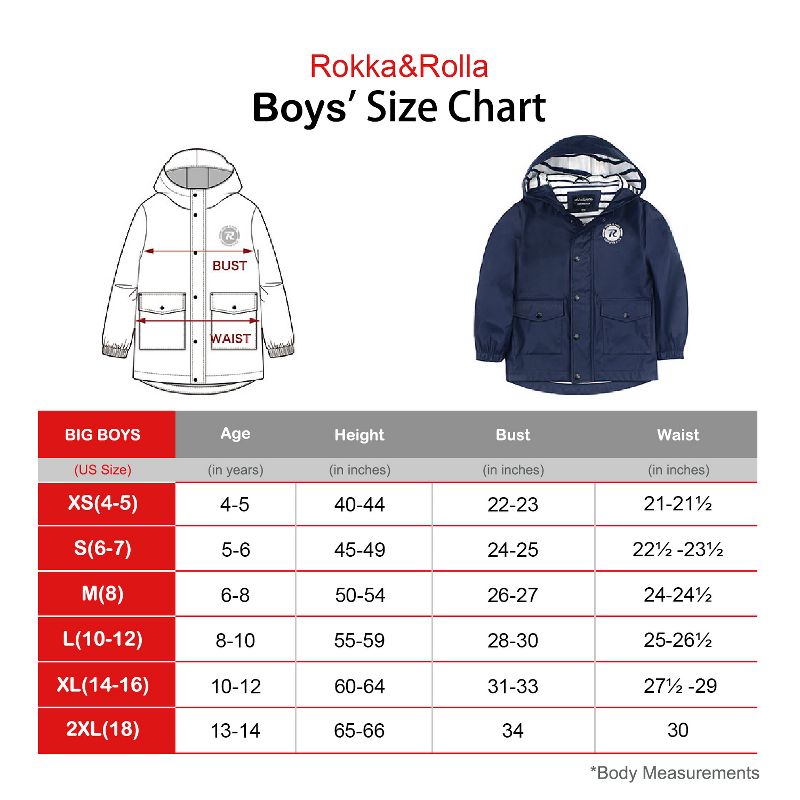 Rokka&Rolla Boys' and Toddlers' Waterproof Rain Coats Rubberized Jackets, 2 of 12