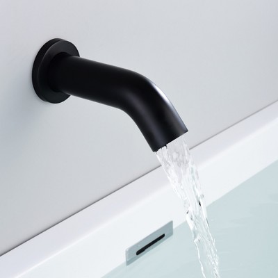 Matte Black Wall Mount Bathtub Faucet with Hand Shower