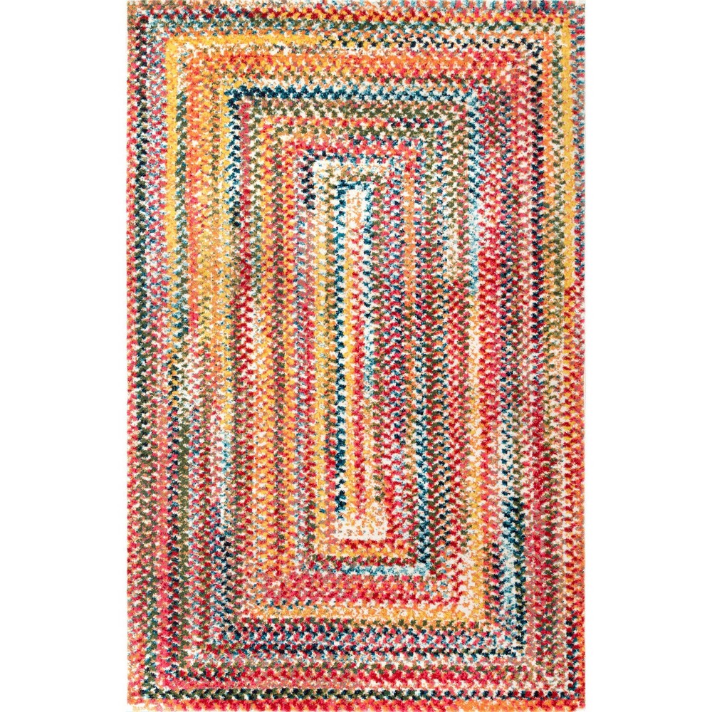 5'x8' Hargis Labyrinth Area Rug Yellow/Orange - nuLOOM