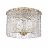 Glacier 3-Light Flush Mount Ceiling Light - Textured Glass & Matte Black Steel - 2 of 4