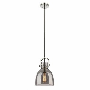 Newton Bell - 1 Light Stem Hung Pendant In Industrial Style-11.75 Inches Tall and 8 Inches Wide - 1 of 1