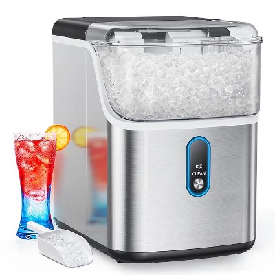HOMEZAY Nugget Ice Maker, Pebble Ice, 33 lbs/Day, Self-Cleaning, Compact, LED Indicator, Ideal for Home, RV, Office