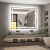 Keonjinn LED Bathroom Vanity Wall Mirror, 3 Color Temperatures Dimmable, Frontlit & Backlit, Double Lights Strips - 2 of 4