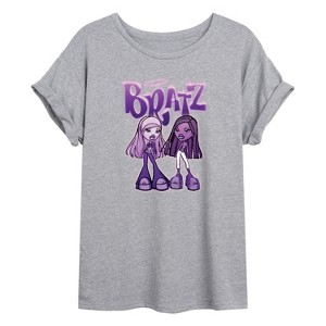 Women's - Bratz - Purple Power Dolls Oversized Graphic T-Shirt - 1 of 4