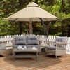 Tangkula 11ft Patio Cantilever Hand Push Offset Hanging Umbrella w/ Wheels Base - 3 of 4