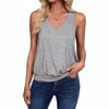 Clotth Womens Tank Tops Casual V Neck Sleeveless Summer Spring Clothes Loose Fit Cute Outfit Basic Cami Fashion Shirts - 2 of 4