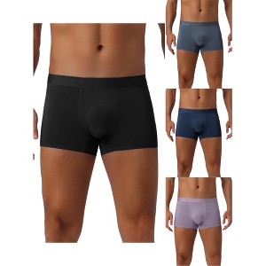 INSPIRE CHIC Men's 4 Pack Underwear Soft Solid Color Basic Boxer Briefs - 1 of 4