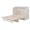TIRAMISUBEST Full/Queen Size Murphy Bed Wall Bed with a Large Drawer & USB Ports, Space Saving Folding Murphy Cabinet Bed for Bedroom Guestroom - 3 of 4
