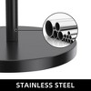 LunaLulinlk Black Stainless Steel Freestanding Tissue Extender Toilet Paper Holders - 3 of 4