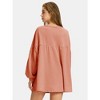 EXLURA EXLURA Womens Spring Long Sleeve Shirts V Neck Casual Maternity Tops Loose Babydoll Pullover Dressy Tunic Blouse Outfits 2025 Apricot - 3 of 4