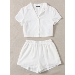 TIME HOLLOW Light Blue Floral Print Vacation Skirt - 1 of 3