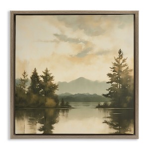 Stupell Industries Soft Beige Mountain Scenery, 25" x 25" - 1 of 4