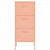 vidaXL Storage Cabinet Pink 16.7"x13.8"x40" Steel - 3 of 4