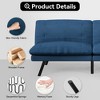 Vipbear 70 In Convertible Futon Sofa Bed,Armless Memory Foam Futon Sleeper Sofa Detachable Loveseat Comfy Couch Bed for Small Compact Living Spaces - 3 of 4