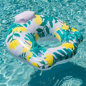 Syncfun 44'' Inflatable Pool Float Chair for Adults, Pool Lounger Chair Float Heavy Duty Pool Floating Chair for Swimming Pool Party Summer Activities