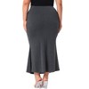 Agnes Orinda Women's Plus Size High Waist Midi Pack Mermaid Solid Knit Bodycon Skirt - 4 of 4