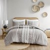 PAGED Full/Queen Comforter Set 3 Piece Chenille Bedding Sets, Cotton Printed Bed in a Bag with 1 Quil and 2 Pillowcases for Bedroom - 2 of 4