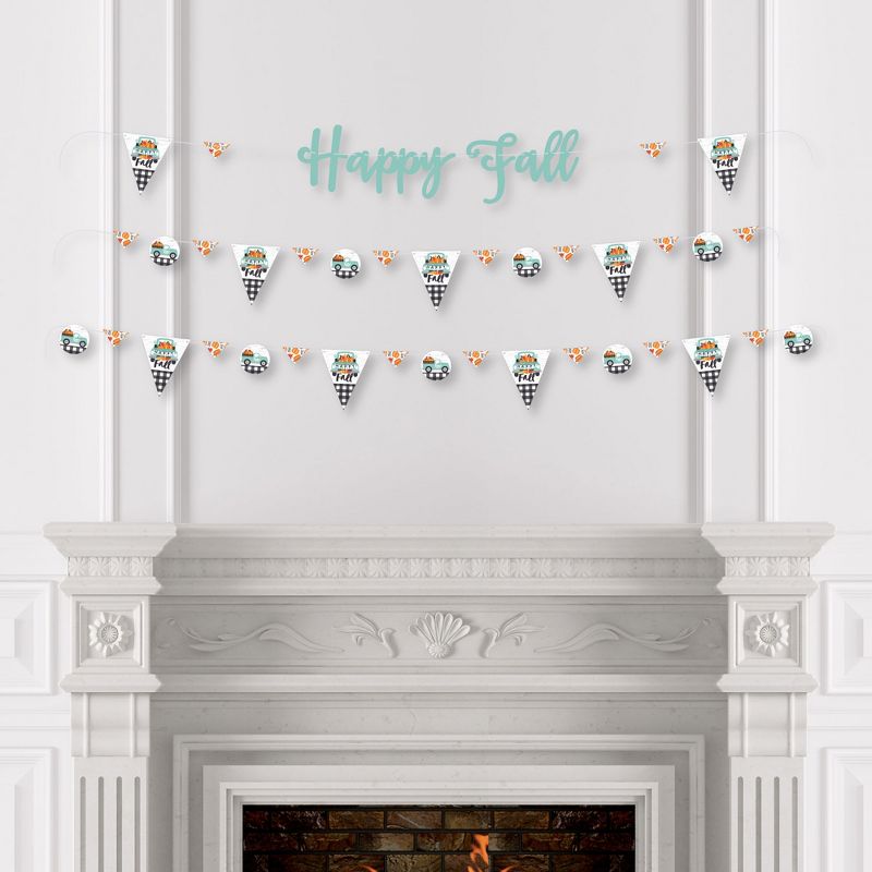 Big Dot of Happiness Happy Fall Truck - Harvest Pumpkin Party Letter Banner Decoration - 36 Banner Cutouts and Happy Fall Banner Letters, 3 of 8
