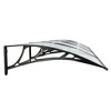 vidaXL Door Canopy Black and Transparent 39.4 in.x31.5 in. Polycarbonate - 4 of 4