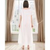 ADR Women's Cotton Nightgown Amelia Short Sleeve Lace Trim Button Up Long Vintage Night Dress Gown - 3 of 4