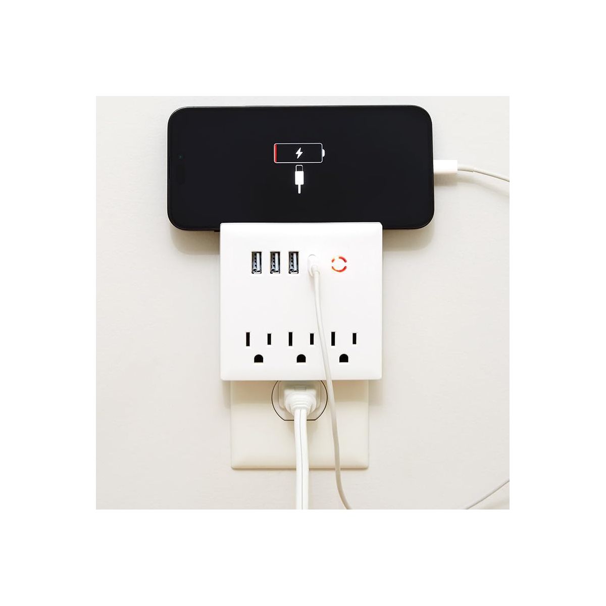 The Lakeside Collection USB And Outlet Adapter With Phone Holder - Ultimate Charging Hub - - thumbnail 4