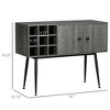 Coffee Bar Cabinet 9-Bottle Wine Rack and Adjustable Shelf, Sideboard Buffet Cabinet Wine Cabinet for Living Room - 3 of 4