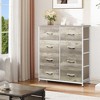 Tall 8-Drawer Fabric Dresser, Storage Tower with Fabric Bins, Double Chest of Drawers Organizer, - 2 of 4