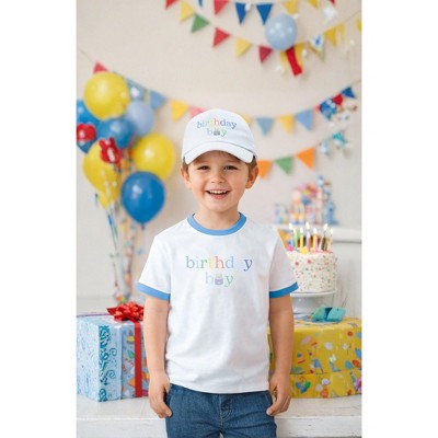 Bits & Bows Kids Birthday Boy Crewneck T-Shirt, White 5/6 — фото 2