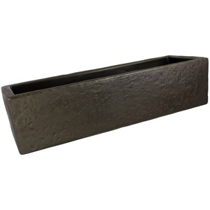 Emsco Window Trough Rectangular Outdoor Planter Box Bronze 10"x30"x7.5": Polyethylene, Freestanding, No Assembly Required - 1 of 4