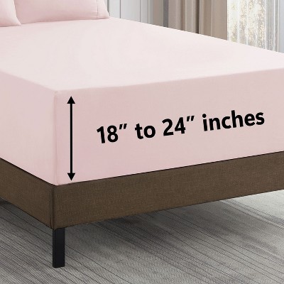 18"-24" Extra Deep Pocket, 6-Piece, Double Brushed High End Microfiber Sheet Set by Sweet Home Collection®
