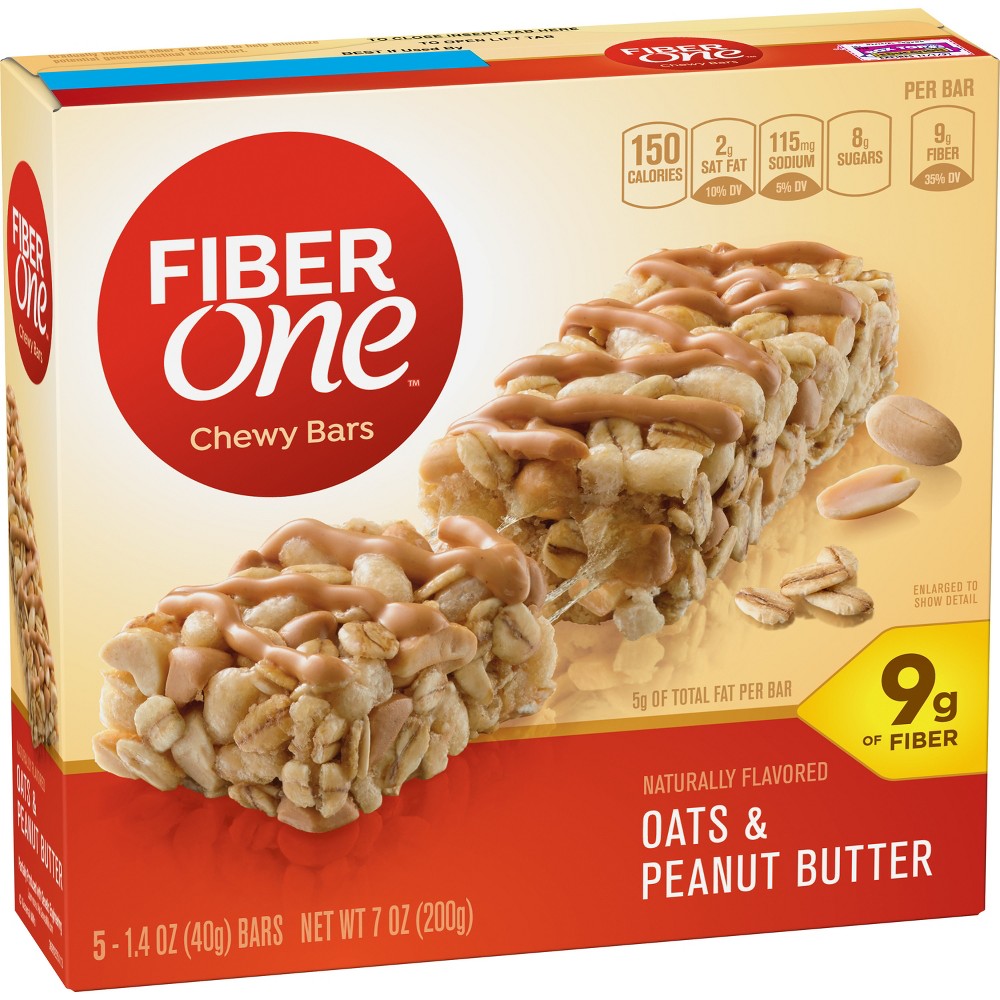 UPC 016000143456 product image for Fiber One Oats & Peanut Butter Chewy Bars - 5ct | upcitemdb.com