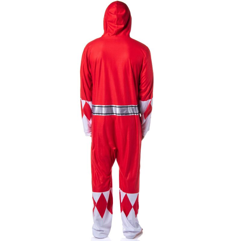 Power Rangers Costume Union Suit One Piece Pajama Outfit For Men And Women Multicolored, 4 of 6