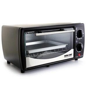 Better Chef 9 Liter Toaster Oven Broiler in Black With Stainless Stell Front - 1 of 4