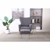 NicBex Velvet Accent Chair and Ottoman Set Upholstered Armchair with Metal Legs and High Back for Living Room,Bedrom - 4 of 4