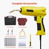 VEVOR Plastic Welding Kit, 220W Plastic Welder Gun with 1200PCS Hot Staples & 76PCS Welding Rods, Professional Hot Staple Welding Gun, Yellow - 4 of 4