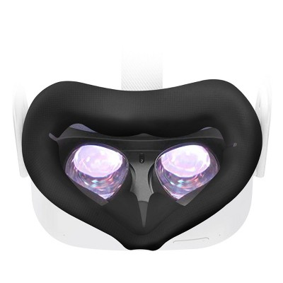 Insten Face Cover For Oculus Quest 2 VR Headset Face Mask Comfortable Silicone Pad Cushion, Washable, Light Blocking, Black