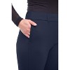 Rekkuna Women's Pull-On Ankle Work Pants – Mid-Rise Slim Straight Office Yoga Trousers with Pockets and Belt Loops - 4 of 4