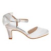 Badgley Mischka Girls' Wedding Shoes Back Bow With Hook and Loop- Perfect for Parties, Weddings, and Special Occasions (Little Kid/ Big Kids) - 3 of 4